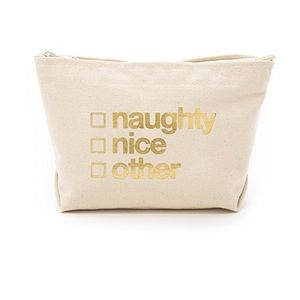 DOGEARED ZIP MAKEUP BAG